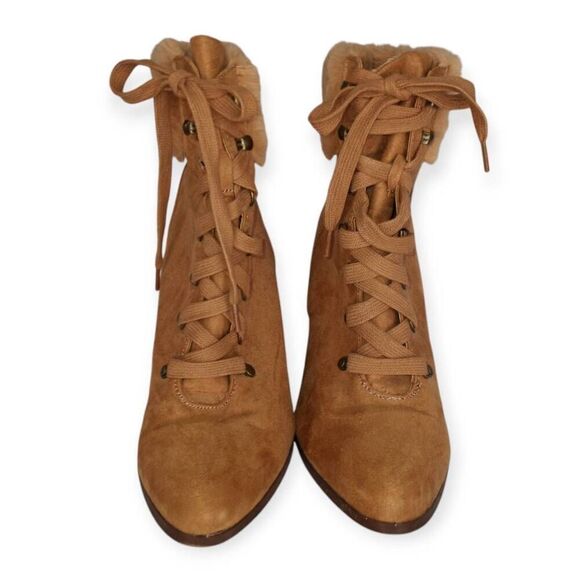 BAMBOO FAUX FUR WEDGE BOOTIES SZ.8 EUC. - Picture 4 of 8